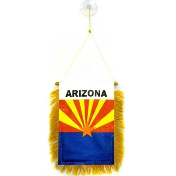 FANION ARIZONA 15x10cm - Mini drapeau ETAT AMÉRICAIN - USA - ETATS-UNIS 10 x 15 cm spécial voiture - Bannière