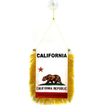 FANION CALIFORNIE 15x10cm - Mini drapeau CALIFORNIEN - ETAT AMÉRICAIN - USA - ETATS-UNIS 10 x 15 cm spécial voiture - Bannière