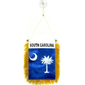 FANION CAROLINE DU SUD 15x10cm - Mini drapeau ETAT AMÉRICAIN - USA - ETATS-UNIS 10 x 15 cm spécial voiture - Bannière