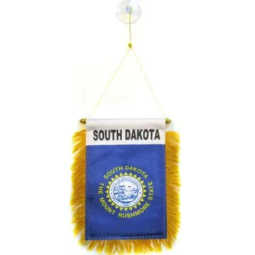 FANION DAKOTA DU SUD 15x10cm - Mini drapeau ETAT AMÉRICAIN - USA - ETATS-UNIS 10 x 15 cm spécial voiture - Bannière