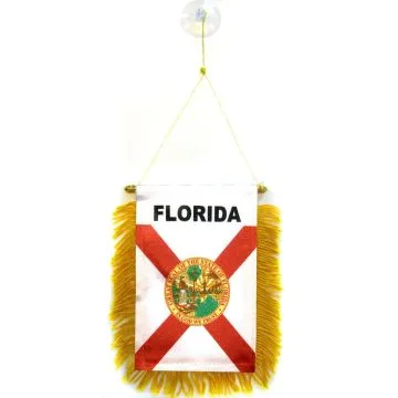 FANION FLORIDE 15x10cm - Mini drapeau FLORIDIEN - ETAT AMÉRICAIN - USA - ETATS-UNIS 10 x 15 cm spécial voiture - Bannière