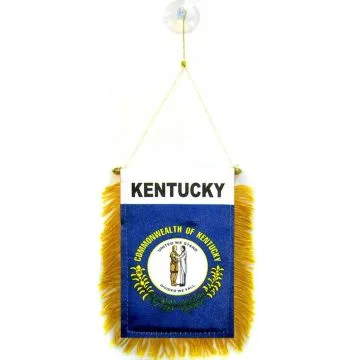 FANION KENTUCKY 15x10cm - Mini drapeau ETAT AMÉRICAIN - USA - ETATS-UNIS 10 x 15 cm spécial voiture - Bannière