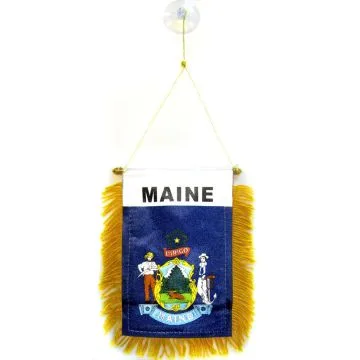 FANION MAINE 15x10cm - Mini drapeau ETAT AMÉRICAIN - USA - ETATS-UNIS 10 x 15 cm spécial voiture - Bannière
