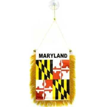 FANION MARYLAND 15x10cm - Mini drapeau ETAT AMÉRICAIN - USA - ETATS-UNIS 10 x 15 cm spécial voiture - Bannière