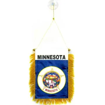 FANION MINNESOTA 15x10cm - Mini drapeau ETAT AMÉRICAIN - USA - ETATS-UNIS 10 x 15 cm spécial voiture - Bannière