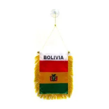 FANION BOLIVIE 15x10cm - Mini drapeau BOLIVIEN 10 x 15 cm spécial voiture - Bannière