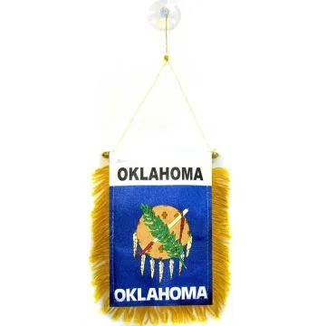 FANION OKLAHOMA 15x10cm - Mini drapeau ETAT AMÉRICAIN - USA - ETATS-UNIS 10 x 15 cm spécial voiture - Bannière
