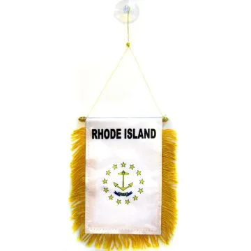FANION RHODE ISLAND 15x10cm - Mini drapeau ETAT AMÉRICAIN - USA - ETATS-UNIS 10 x 15 cm spécial voiture - Bannière
