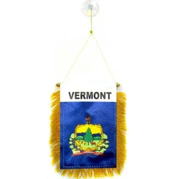 FANION VERMONT 15x10cm - Mini drapeau ETAT AMÉRICAIN - USA - ETATS-UNIS 10 x 15 cm spécial voiture - Bannière