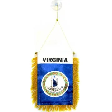 FANION VIRGINIE 15x10cm - Mini drapeau ETAT AMÉRICAIN - USA - ETATS-UNIS 10 x 15 cm spécial voiture - Bannière