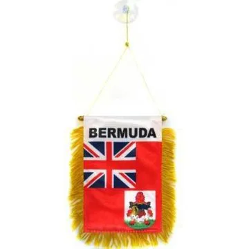 FANION BERMUDES 15x10cm - Mini drapeau DES BERMUDES 10 x 15 cm spécial voiture - Bannière
