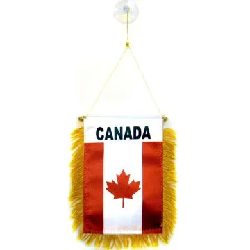FANION CANADA 15x10cm - Mini drapeau CANADIEN 10 x 15 cm spécial voiture - Bannière