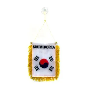 FANION CORÉE DU SUD 15x10cm - Mini drapeau CORÉEN 10 x 15 cm spécial voiture - Bannière