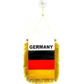 FANION ALLEMAGNE 15x10cm - Mini drapeau ALLEMAND 10 x 15 cm spécial voiture - Bannière