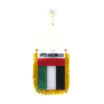 FANION EMIRATS ARABES UNIS 15x10cm - Mini drapeau ÉMIRATI 10 x 15 cm spécial voiture - Bannière