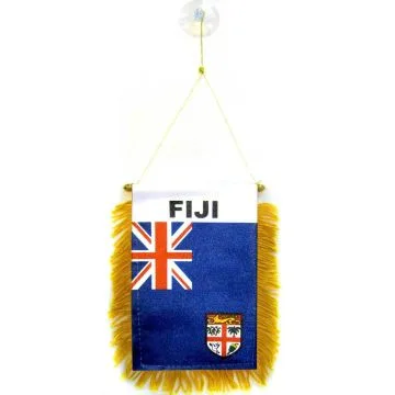 FANION FIDJI 15x10cm - Mini drapeau FIDJIEN 10 x 15 cm spécial voiture - Bannière