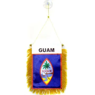 FANION GUAM 15x10cm - Mini drapeau AMÉRICAIN 10 x 15 cm spécial voiture - Bannière