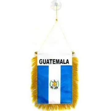 FANION GUATEMALA 15x10cm - Mini drapeau GUATÉMALTÈQUE 10 x 15 cm spécial voiture - Bannière