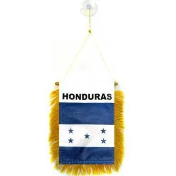 FANION HONDURAS 15x10cm - Mini drapeau HONDURIEN 10 x 15 cm spécial voiture - Bannière