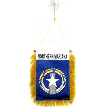 FANION ILES MARIANNES DU NORD 15x10cm - Mini drapeau AMÉRICAIN 10 x 15 cm spécial voiture - Bannière