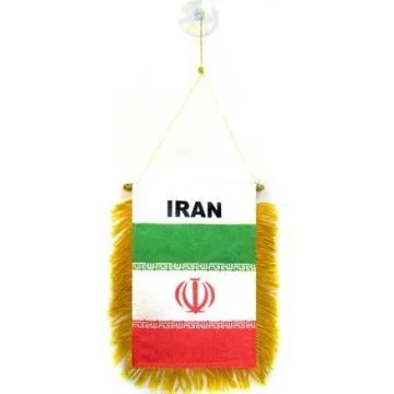 FANION IRAN 15x10cm - Mini drapeau IRANIEN 10 x 15 cm spécial voiture - Bannière