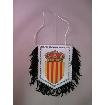 FANION CATALOGNE 15x10cm Polyester cartonné - Mini drapeau CATALAN 10 x 15 cm - Bannière