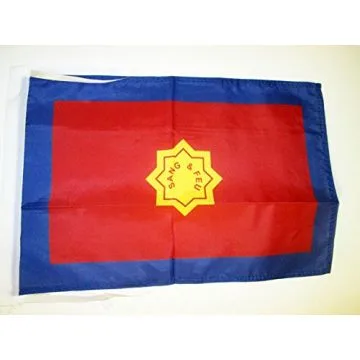 DRAPEAU ARMÉE DU SALUT 45x30cm - PAVILLON CHRÉTIEN SANG ET FEU 30 x 45 cm haute qualité