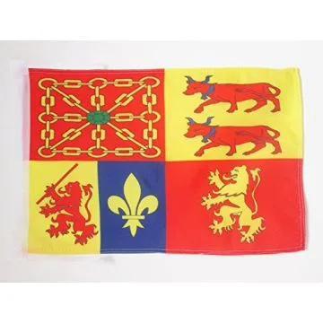 DRAPEAU PYRÉNÉES-ATLANTIQUES 45x30cm - PAVILLON DÉPARTEMENT PYRÉNÉEN - BEARN 30 x 45 cm haute qualité