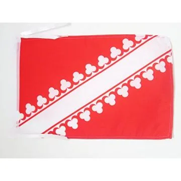 DRAPEAU BASSE-ALSACE 45x30cm - PAVILLON ALSACIEN - BAS-RHIN 30 x 45 cm haute qualité