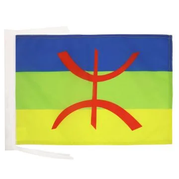 DRAPEAU KABYLIE 45x30cm - PAVILLON KABYLE - ALGÉRIE BERBÈRE 30 x 45 cm haute qualité