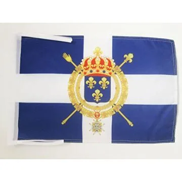 DRAPEAU MARINE CIVILE FRANÇAISE XVIIIE SIÈCLE 45x30cm - PAVILLON PAVILLON ROYAUME DE FRANCE 30 x 45 cm haute qualité