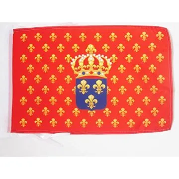 DRAPEAU MARINE MARCHANDE FRANÇAISE XVIIIE SIÈCLE 45x30cm - PAVILLON PAVILLON ROYAUME DE FRANCE 30 x 45 cm haute qualité