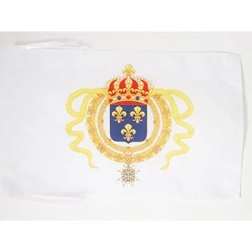 DRAPEAU NOUVELLE-FRANCE 45x30cm - PAVILLON ROYALISTE - ÉTANDARD LOUIS XIV 30 x 45 cm haute qualité