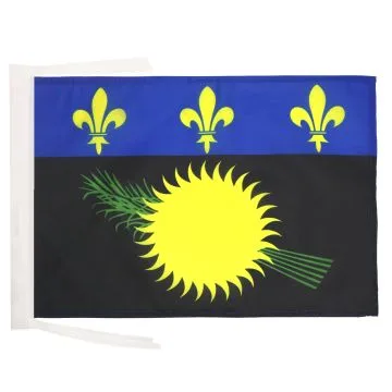 DRAPEAU GUADELOUPE 45x30cm - PAVILLON GUADELOUPÉEN - FRANCE 30 x 45 cm haute qualité