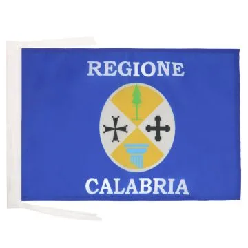 DRAPEAU CALABRE 45x30cm - PAVILLON CALABRAIS - CALABRIA - ITALIE 30 x 45 cm haute qualité
