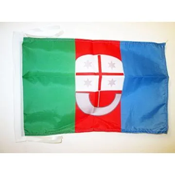 DRAPEAU LIGURIE 45x30cm - PAVILLON LIGURIA - ITALIE 30 x 45 cm haute qualité