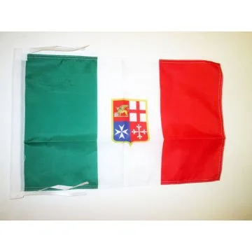 DRAPEAU ITALIE MARINE CIVILE 45x30cm - PAVILLON PAVILLON CIVIL ITALIEN 30 x 45 cm haute qualité