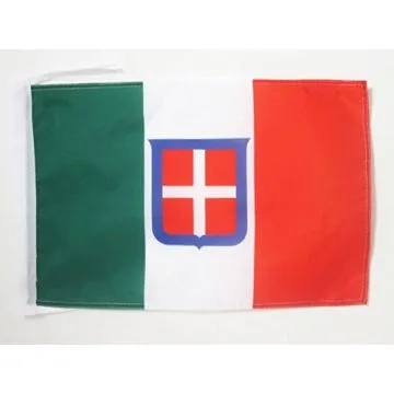 DRAPEAU ROYAUME D?ITALIE 1861?1946 45x30cm - PAVILLON ROYAUME DE SARDAIGNE 30 x 45 cm haute qualité