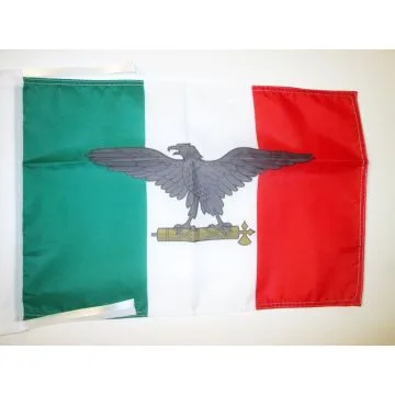 DRAPEAU RÉPUBLIQUE SOCIALE ITALIENNE RSI 45x30cm - PAVILLON ITALIE FASCISTE 1943-1945 30 x 45 cm haute qualité