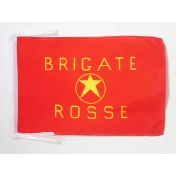 DRAPEAU ITALIE BRIGADES ROUGES 45x30cm - PAVILLON COMMUNISTE ITALIEN - BRIGATE ROSSE 30 x 45 cm haute qualité