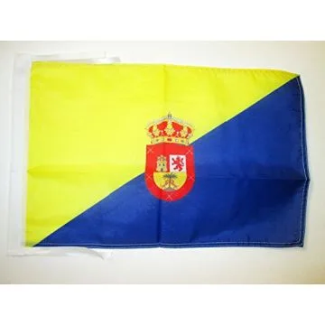 DRAPEAU GRANDE CANARIE 45x30cm - PAVILLON GRAN CANARIA - ILES CANARIES 30 x 45 cm haute qualité