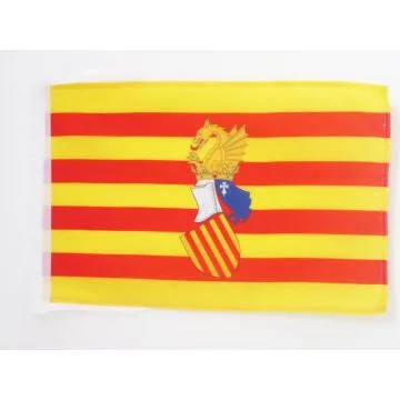 DRAPEAU CONSEIL DU PAYS VALENCIEN 45x30cm - PAVILLON SENYERA VALENCIA INDÉPENDENTISTE - COMMUNAUTÉ VALENCIENNE 30 x 45 cm haute qualité