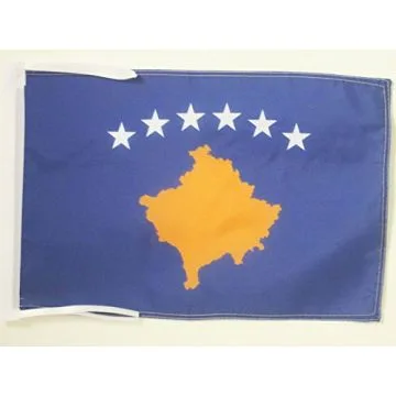 DRAPEAU KOSOVO 45x30cm - PAVILLON KOSOVARD 30 x 45 cm haute qualité