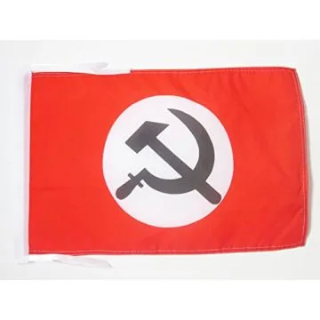 DRAPEAU URSS PARTI NATIONAL BOLCHEVIQUE 45x30cm - PAVILLON COMMUNISTE 30 x 45 cm haute qualité