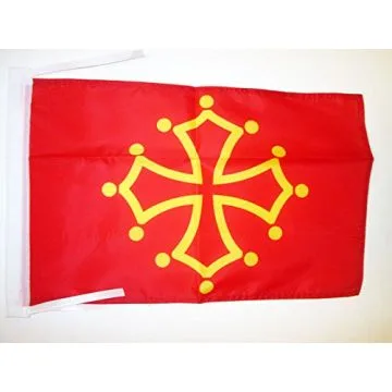 DRAPEAU PROVINCE DU LANGUEDOC 45x30cm - PAVILLON TERRITOIRE OCCITAN - OCCITANIE 30 x 45 cm haute qualité