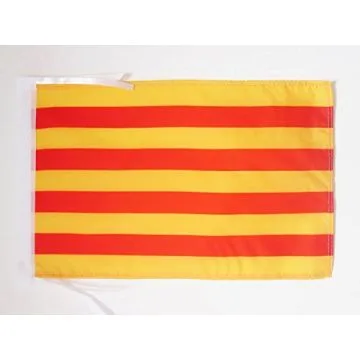 DRAPEAU PROVINCE DU ROUSSILLON 45x30cm - PAVILLON ROUSSILLONAIS - FRANCE 30 x 45 cm haute qualité