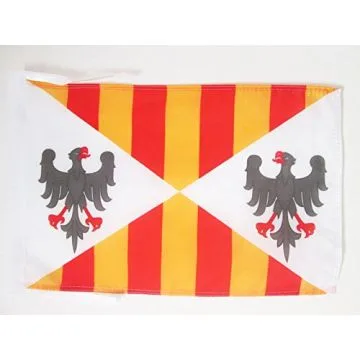 DRAPEAU ROYAUME NORMAND DE SICILE 1130-1815 45x30cm - PAVILLON ROYAL SICILIEN 30 x 45 cm haute qualité