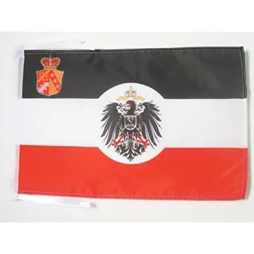 DRAPEAU ALSACE-LORRAINE 1871-1919 45x30cm - PAVILLON DU REICHSLAND ELSASS-LOTHRINGEN 30 x 45 cm haute qualité