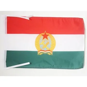 DRAPEAU RÉPUBLIQUE POPULAIRE DE HONGRIE (1949-1956) 45x30cm - PAVILLON HONGROIS COMMUNISTE - RAKOSI 30 x 45 cm haute qualité