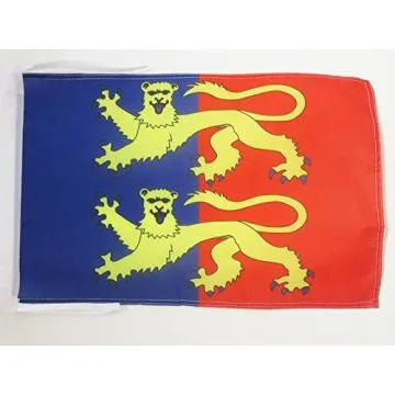 DRAPEAU MANCHE 45x30cm - PAVILLON DÉPARTEMENT FRANÇAIS - NORMANDIE 30 x 45 cm haute qualité